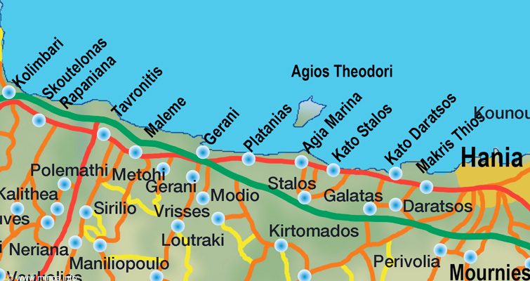 plataniaksen kartta Kartat Kreeta Info plataniaksen kartta